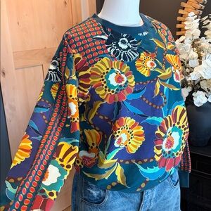 Johnny Was Multicolor Sweatshirt size medium